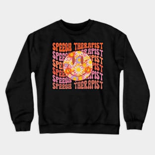 Speech Therapist Vintage Retro SLP Crewneck Sweatshirt